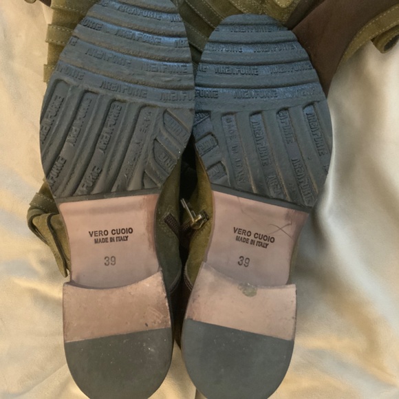 Vero Cuoio Green and Brown Over the Knee Boots - Picture 2 of 10